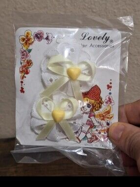 Cute Colorful Vintage 1980s Strawberry Shortcake Barrettes New On Display Card.